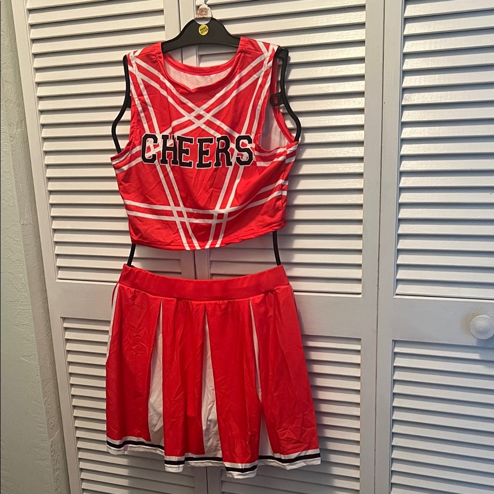 # 0761+ Red Cheerleader Costume Set